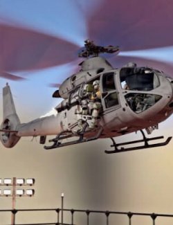 SA 341 Scout Helicopter Bo6 for DAZ3D
