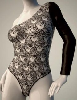 VNoir One Shoulder Bodysuit dForce Genesis 8-8.1 Female