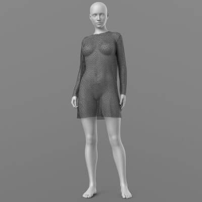 Click here to see preview images for "Short Dress 6v Mesh G8 Female" Short Dress 6v Mesh G8 Female