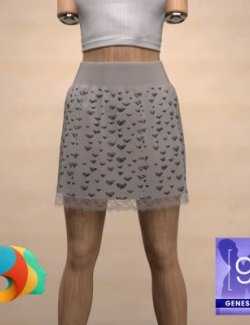 High-Rise Pleated Skirt for Genesis 9