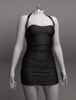 dForce EG YNGE Halter Neck Dress for Genesis 9