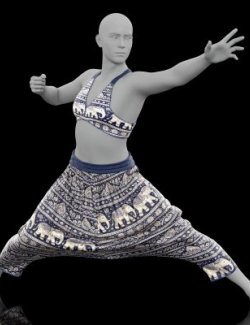 Trousers with Elephant and Sports Bra with Elephant