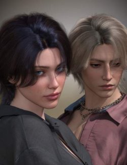 ALO Aleka Hair for Genesis 9, 8 and 8.1 Female