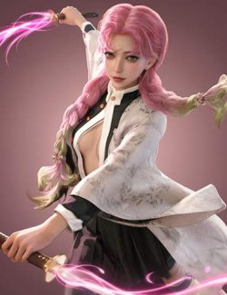 GuXi Hair for Genesis 9 and 8 Female