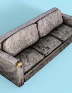 Basic Series Old Couch Prop for DAZ Studio Free