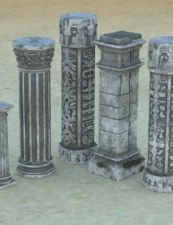 Dungeon Pack 1: Columns for Poser