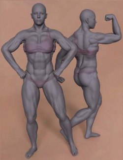 Musculature HD Feminine Morphs for Genesis 9