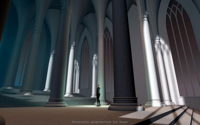 Click here to see preview images for "Futuristic architecture for Poser" Futuristic architecture for Poser