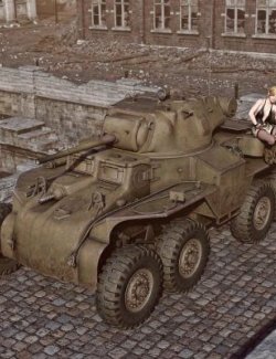 T18E2 Boarhound Armored Truck wt for DAZ3D