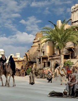 Desert Fantasy Settlement for DAZ
