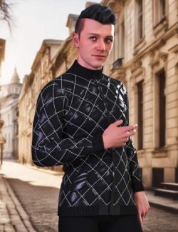 JMR dForce Leather Jacket for Genesis 9 and 8 Male