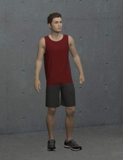 Athletic Tank and Shorts Set for Genesis 8 Male