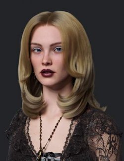dForce Patricia Hair for Genesis 9