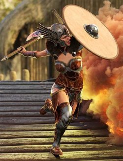 Shield Maiden Poses for Genesis 9