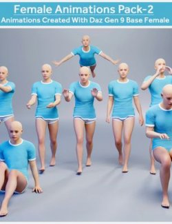 25 Female Animations Pack-2 (DAZ Genesis9)