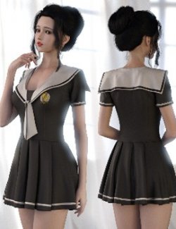 dForce WUK JK Style Short Sleeve Dress for Genesis 8 and 8.1 Female