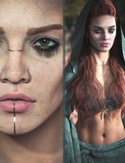 CB Rowan HD and dForce Rowan Clothing Set for Genesis 9 Bundle