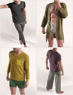 dForce 8-in-1 Masculine Homewear Wardrobe for Genesis 9