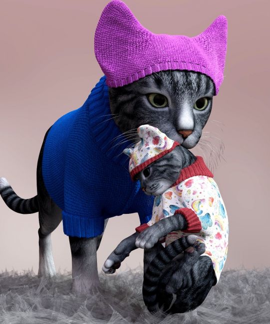 Click here to see preview images for "Wardrobe Sweater Cap HiveWire HouseCat DAZ" Wardrobe Sweater Cap HiveWire HouseCat DAZ