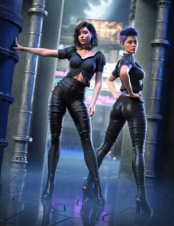 dForce DC Ruffled Top Set for Genesis 9