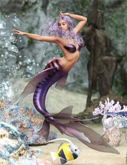 Nadine´s Delight Hierchical Poses for Nadine and Aqualune Mermaid Tail for Genesis 9