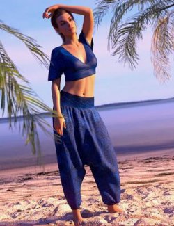 CSR dForce Harem Pants and Wrapped Crop Top G8F and G9