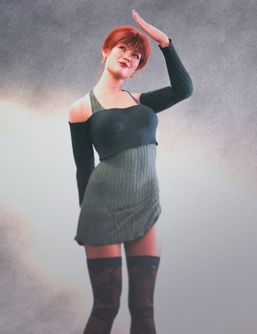 Click here to see preview images for "dForce LA Knit Dress for Genesis 9 and 8 Female" dForce LA Knit Dress for Genesis 9 and 8 Female