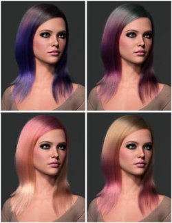 dForce Swept Long Bangs Style Strand-Based Hair for Genesis 9