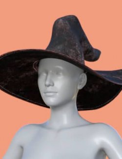 Old Witch's Hat Prop for Daz Studio