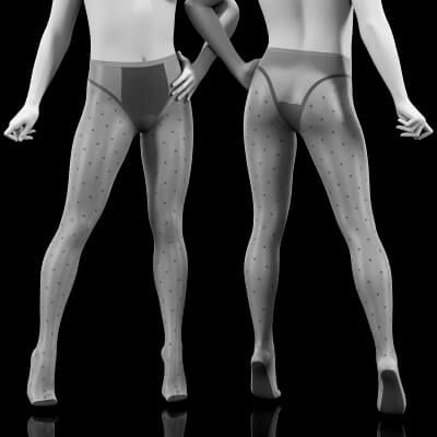 Click here to see preview images for "Nylon Tights Dots for G9" Nylon Tights Dots for G9