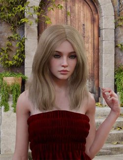 MGAB dForce Half Part Hair for Genesis 9