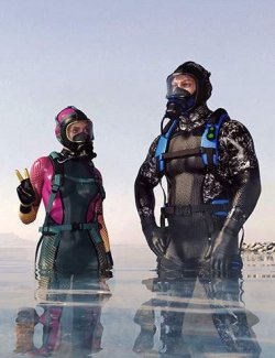 Full Diving Equipment for Genesis 9 Texture Add-On