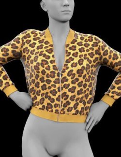 Windbreaker with a Zipper Close Leopard for G9