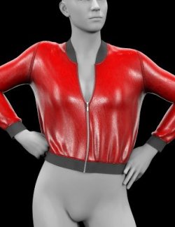 Windbreaker with a Zipper Close Leather for G9