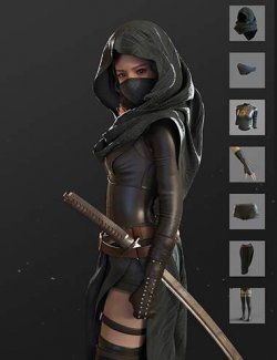 dForce MB Assassin Suit for Genesis 9 Feminine