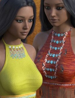 DA-NativeAmerican for dForce Fringe Halter by Sveva