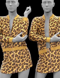 Windbreaker & Skirt with Zipper Close & Open Leopard for G9
