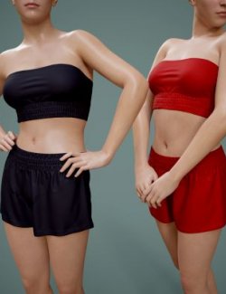 Shorts and Top Outfit for Genesis 9