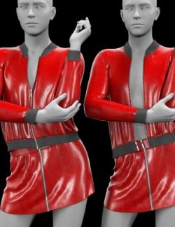 Windbreaker & Skirt with Zipper Close & Open Leather for G9