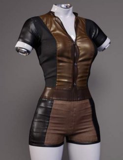 dForce Action Leather Jumpsuit for Genesis 9