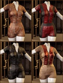 Fantasy Textures Addon for Action Leather Jumpsuit