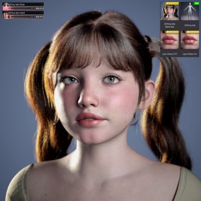 Click here to see preview images for "3DKing Isla V2 Character for Genesis 9" 3DKing Isla V2 Character for Genesis 9