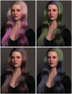 dForce Super Long Curvy Style Strand-Based Hair for Genesis 9