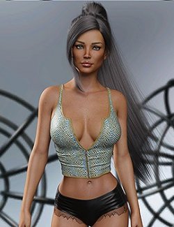 VERSUS - dForce Half Zip Tank Top for Genesis 8,8.1 Female