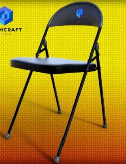 Folding Metal Chair (Rigged)