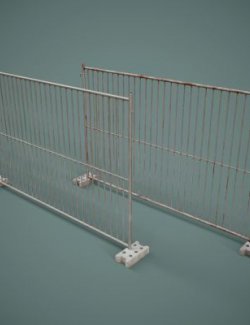 Modular Construction Fence Prop DAZ