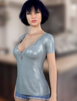 Lace Inset Tee for Genesis 8 and Genesis 9