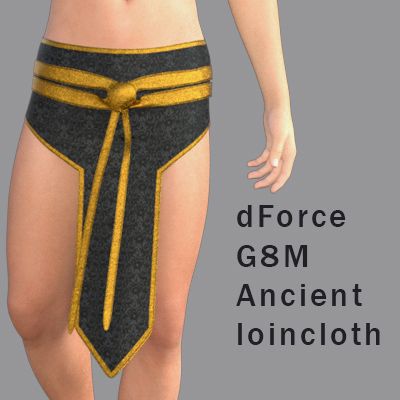 Click here to see preview images for "dForce G8M Ancient Loincloth" dForce G8M Ancient Loincloth