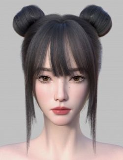 YYX Eira for Genesis 9 (with Soft Twin Buns Hair)