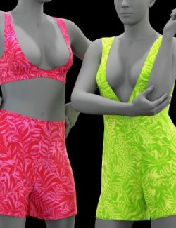 Summer Short Wrap Jumpsuit & Summer Top and Shorts for G9